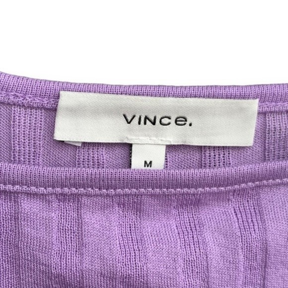 Vince Ribbed Tank Top M Purple Square Neck Shirt SOLD - Picture 11 of 13